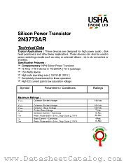 2N3773AR datasheet pdf USHA India LTD