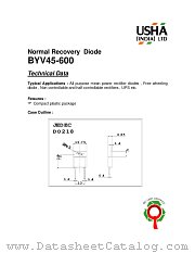 BYV45-600 datasheet pdf USHA India LTD
