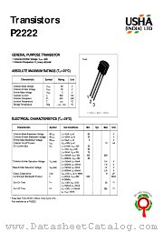 P2222 datasheet pdf USHA India LTD