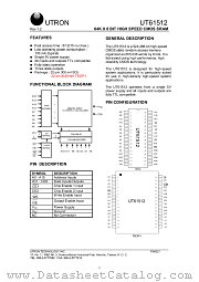 UT61512LC-12 datasheet pdf UTRON Technology
