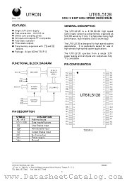 UT61L5128MC-10 datasheet pdf UTRON Technology