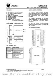 UT61L512JC-10 datasheet pdf UTRON Technology