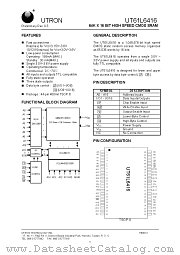 UT61L6416MC-10 datasheet pdf UTRON Technology