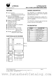 UT62L6416BS-70LLE datasheet pdf UTRON Technology