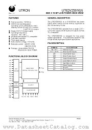 UT62V25616MC-70LLI datasheet pdf UTRON Technology
