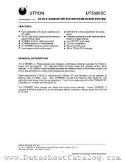 UT8586SC datasheet pdf UTRON Technology