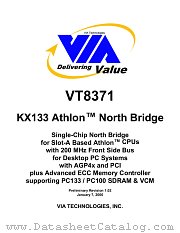 VT8371 datasheet pdf VIA Technologies