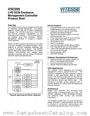 VSC205 datasheet pdf Vitesse Semiconductor Corporation