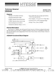 VSC6424 datasheet pdf Vitesse Semiconductor Corporation