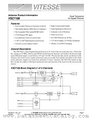 VSC7186TW datasheet pdf Vitesse Semiconductor Corporation