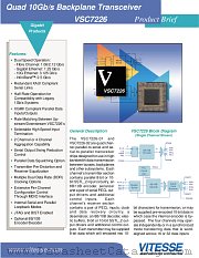VSC7226 datasheet pdf Vitesse Semiconductor Corporation