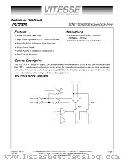 VSC7923X datasheet pdf Vitesse Semiconductor Corporation