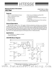 VSC7990W datasheet pdf Vitesse Semiconductor Corporation