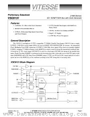 VSC8131 datasheet pdf Vitesse Semiconductor Corporation