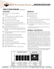 WEDPND16M72S-266BC datasheet pdf White Electronic Designs