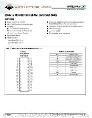 WMS256K16-20DLIA datasheet pdf White Electronic Designs