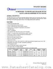 W91472C datasheet pdf Winbond Electronics