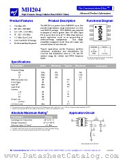 MH204 datasheet pdf WJ Communications