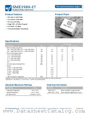 SME1900-17 datasheet pdf WJ Communications