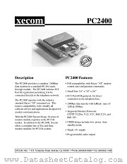 PC2400 datasheet pdf XECOM