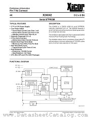 X24042PI-2,7 datasheet pdf Xicor