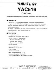 YAC516-M datasheet pdf YAMAHA