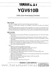 YGV610B datasheet pdf YAMAHA