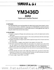 YM3436D datasheet pdf YAMAHA