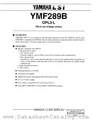 YMF289B datasheet pdf YAMAHA