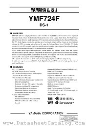 YMF724F-V datasheet pdf YAMAHA