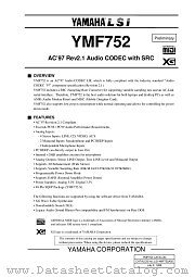 YMF752-S datasheet pdf YAMAHA