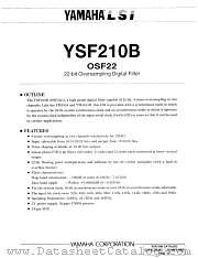 YSF210B datasheet pdf YAMAHA