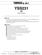 YSS231-D datasheet pdf YAMAHA