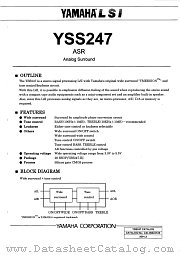 YSS247-E datasheet pdf YAMAHA