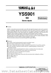 YSS901 datasheet pdf YAMAHA