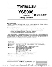 YSS906-N datasheet pdf YAMAHA