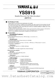 YSS915-M datasheet pdf YAMAHA