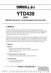 YTD439 datasheet pdf YAMAHA