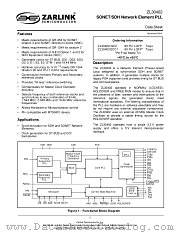 ZL30402QCC1 datasheet pdf Zarlink Semiconductor