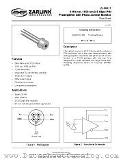 ZL60011_TBD datasheet pdf Zarlink Semiconductor