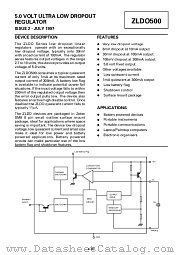 ZLDO500TB datasheet pdf Zetex Semiconductors