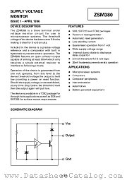 ZSM380G datasheet pdf Zetex Semiconductors