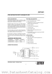 ZXFV401N16TA datasheet pdf Zetex Semiconductors