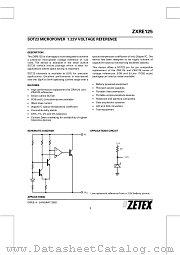 ZXRE125DR datasheet pdf Zetex Semiconductors