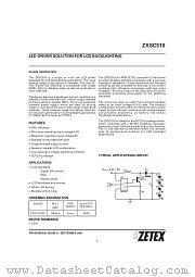 ZXSC310E5 datasheet pdf Zetex Semiconductors