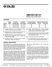 Z86L2908SSC datasheet pdf Zilog