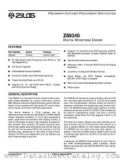 Z8934050FSC datasheet pdf Zilog