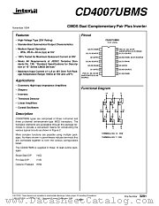 CD4007UBMS datasheet pdf Intersil