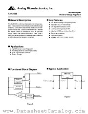 AME1085DCDT datasheet pdf Analog Microelectronics