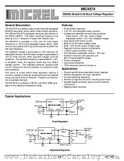MIC4574-3.3BWM datasheet pdf Micrel Semiconductor